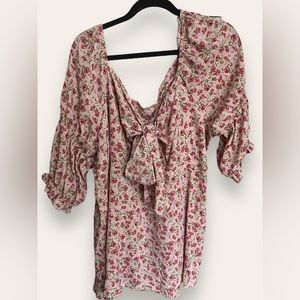 Plus size floral blouse